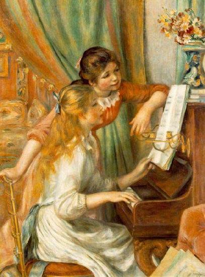 Pierre-Auguste Renoir Girls at the Piano, France oil painting art